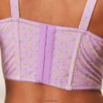 lieve lange bh- en g-stringset vrouwen lila bloemen Lounge ondergoed 008ZJ152 - Image 9