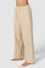 luxe pyjamabroek met reliëf vrouwen nerts Lounge kleding 008ZJ959 - Image 3