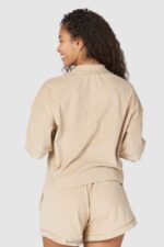 luxe pyjamashirt met reliëf vrouwen nerts Lounge kleding 008ZJ955 - Image 2