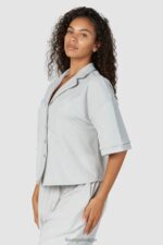 luxe pyjamashirt met reliëf vrouwen vorst Lounge kleding 008ZJ956 - Image 3
