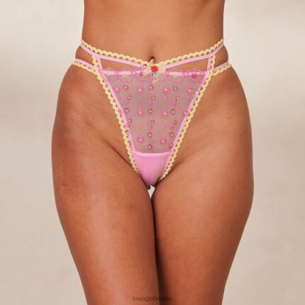 madeliefje geborduurde slip vrouwen roze Lounge ondergoed 008ZJ281