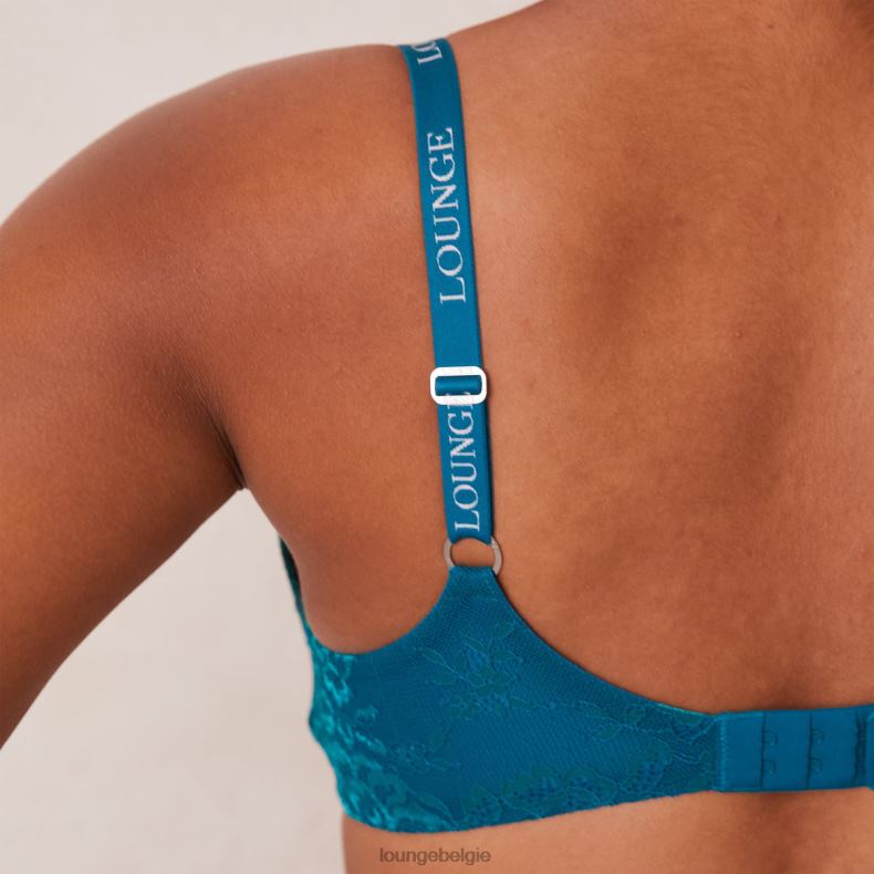 magische kanten bh en string set vrouwen turkoois Lounge ondergoed 008ZJ210 - Image 4