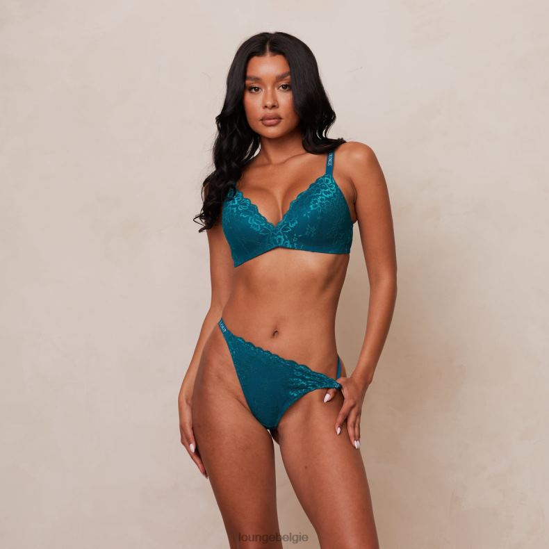 magische kanten bh en string set vrouwen turkoois Lounge ondergoed 008ZJ210 - Image 1