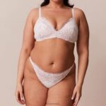 magische kanten bh en string set vrouwen wit Lounge ondergoed 008ZJ208 - Image 11