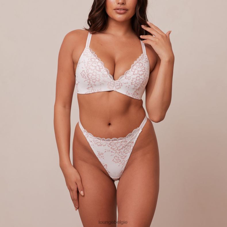 magische kanten bh en string set vrouwen wit Lounge ondergoed 008ZJ208 - Image 1