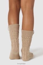 nauwsluitende gebreide sokken vrouwen nerts Lounge kleding 008ZJ953 - Image 2
