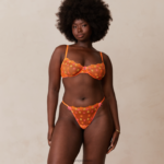 Neon balconette bh en g-string set vrouwen oranje Lounge ondergoed 008ZJ106 - Image 4