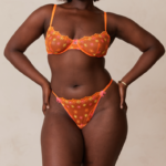 Neon balconette bh en g-string set vrouwen oranje Lounge ondergoed 008ZJ106 - Image 6