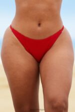 New Yorkse bikinislip met textuur vrouwen rood Lounge badkleding 008ZJ981