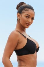 New Yorkse bikinitop met textuur vrouwen zwart Lounge badkleding 008ZJ982 - Image 3