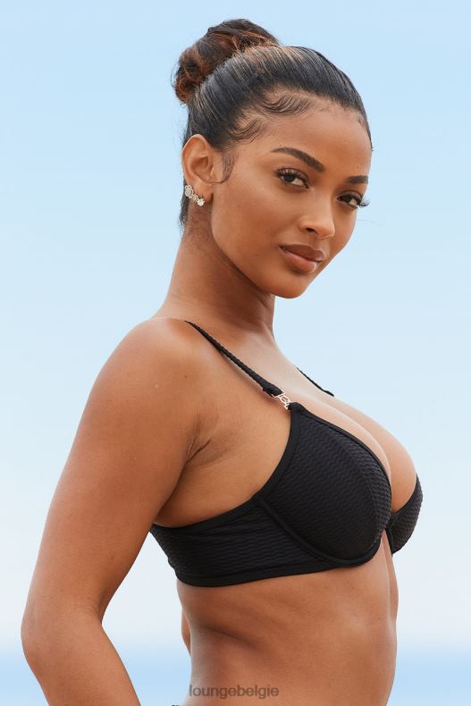 New Yorkse bikinitop met textuur vrouwen zwart Lounge badkleding 008ZJ982 - Image 3