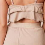 pyjamabroek met ruches vrouwen nerts Lounge kleding 008ZJ921 - Image 4