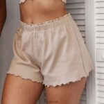 pyjamabroek met ruches vrouwen nerts Lounge kleding 008ZJ925 - Image 9