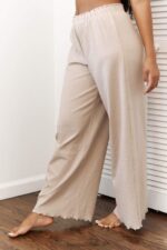 Pyjamabroek met ruches vrouwen nerts Lounge kleding 008ZJ942 - Image 7