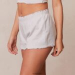 pyjamabroek met ruches vrouwen vorst Lounge kleding 008ZJ929 - Image 4