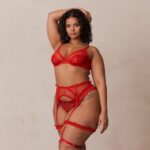 robijnrode intimi ingesteld vrouwen rood Lounge ondergoed 008ZJ340 - Image 3