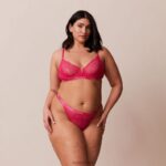 royal balconnet bh & string set vrouwen felroze Lounge ondergoed 008ZJ56 - Image 9