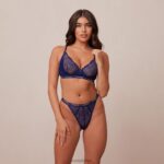 royal balconnet bh & string set vrouwen marine Lounge ondergoed 008ZJ82 - Image 5