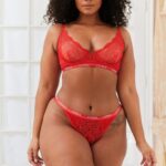 royal balconnet bh & string set vrouwen rood Lounge ondergoed 008ZJ65