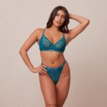royal balconnet bh & string set vrouwen turkoois Lounge ondergoed 008ZJ104