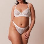royal balconnet bh & string set vrouwen wit Lounge ondergoed 008ZJ63 - Image 11