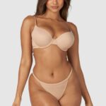 sculpt push-up t-shirt bh en string/slip set vrouwen Honing Lounge ondergoed 008ZJ79