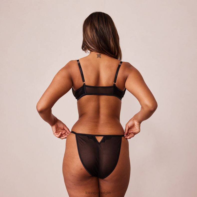seduce set met balconnetbeha en string/slip met sluiting aan de voorkant vrouwen zwart Lounge ondergoed 008ZJ126 - Image 14