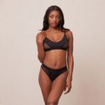 Set met contourmesh-bh en string/slip vrouwen zwart Lounge ondergoed 008ZJ205 - Image 9