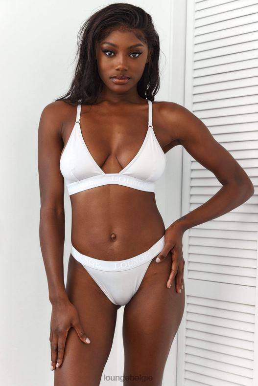 Set van bamboe triangelbeha en string/slip vrouwen allemaal crème Lounge ondergoed 008ZJ196 - Image 16