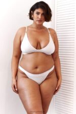 Set van bamboe triangelbeha en string/slip vrouwen allemaal crème Lounge ondergoed 008ZJ196 - Image 5