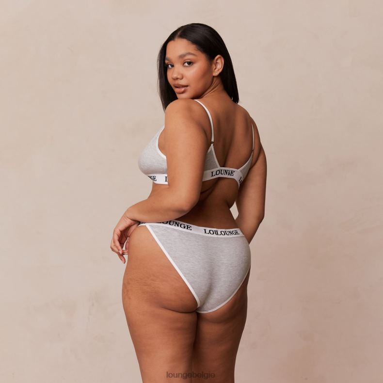 Set van bamboe triangelbeha en string/slip vrouwen grijs Lounge ondergoed 008ZJ202 - Image 11