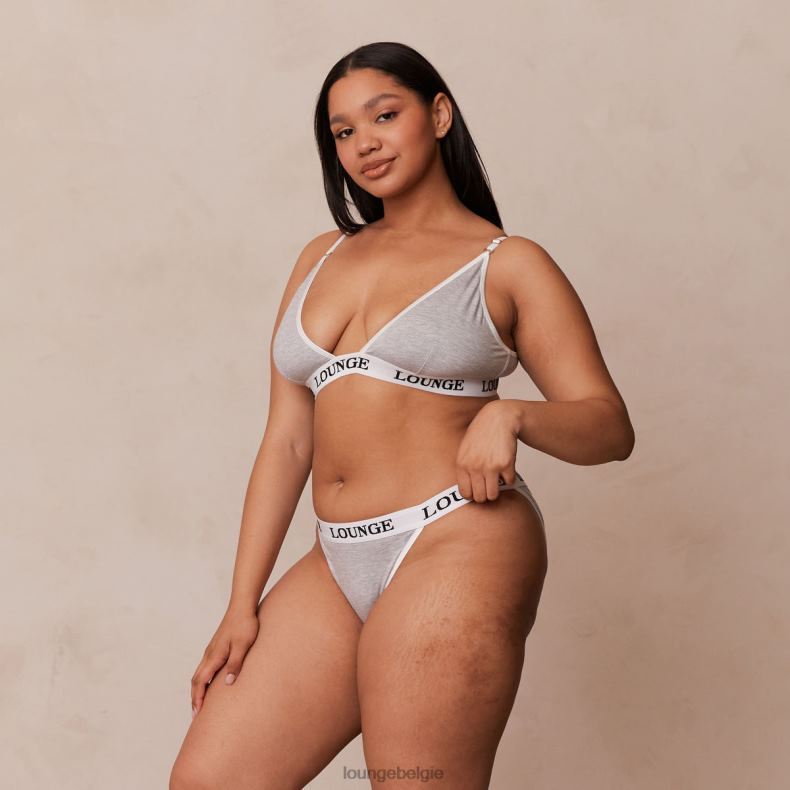 Set van bamboe triangelbeha en string/slip vrouwen grijs Lounge ondergoed 008ZJ202 - Image 15
