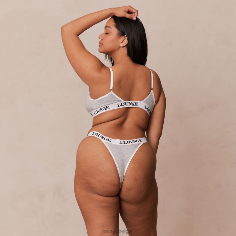 Set van bamboe triangelbeha en string/slip vrouwen grijs Lounge ondergoed 008ZJ202 - Image 21