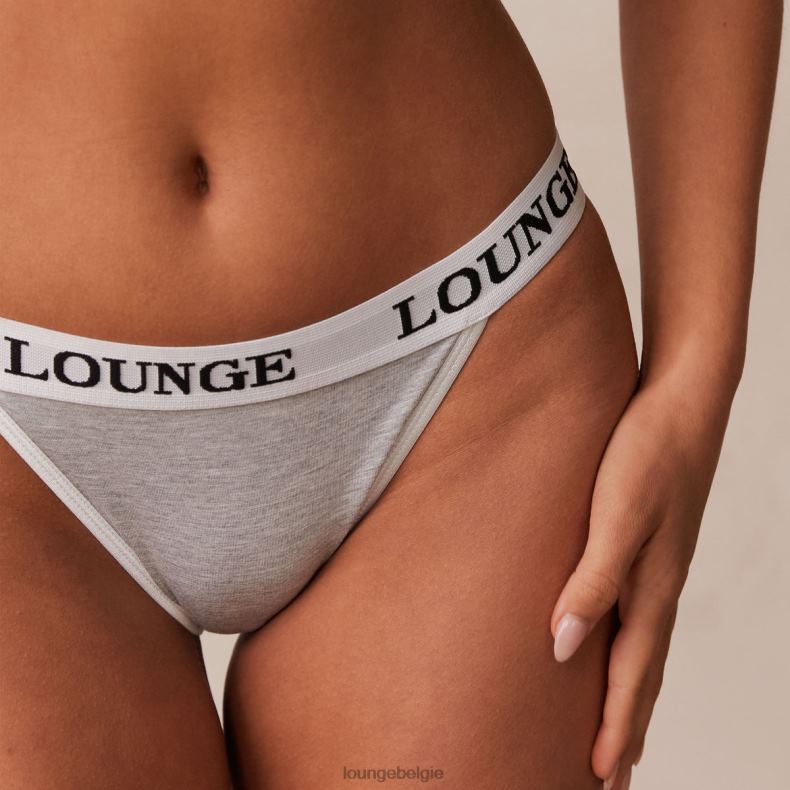 Set van bamboe triangelbeha en string/slip vrouwen grijs Lounge ondergoed 008ZJ202 - Image 9