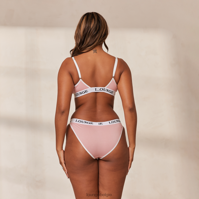 Set van bamboe triangelbeha en string/slip vrouwen roze Lounge ondergoed 008ZJ172 - Image 10