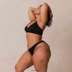 Set van geribbelde triangelbeha en string/slip vrouwen zwart Lounge ondergoed 008ZJ233 - Image 16