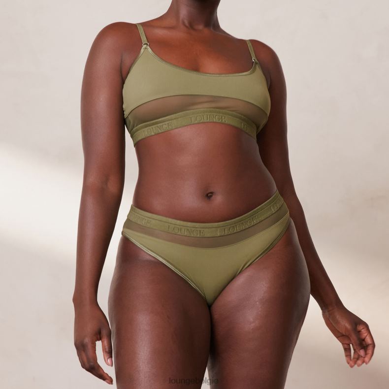 Set van mesh bh en string/slip vrouwen khaki Lounge ondergoed 008ZJ186 - Image 11