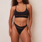 Set van mesh bh en string/slip vrouwen zwart Lounge ondergoed 008ZJ183 - Image 13