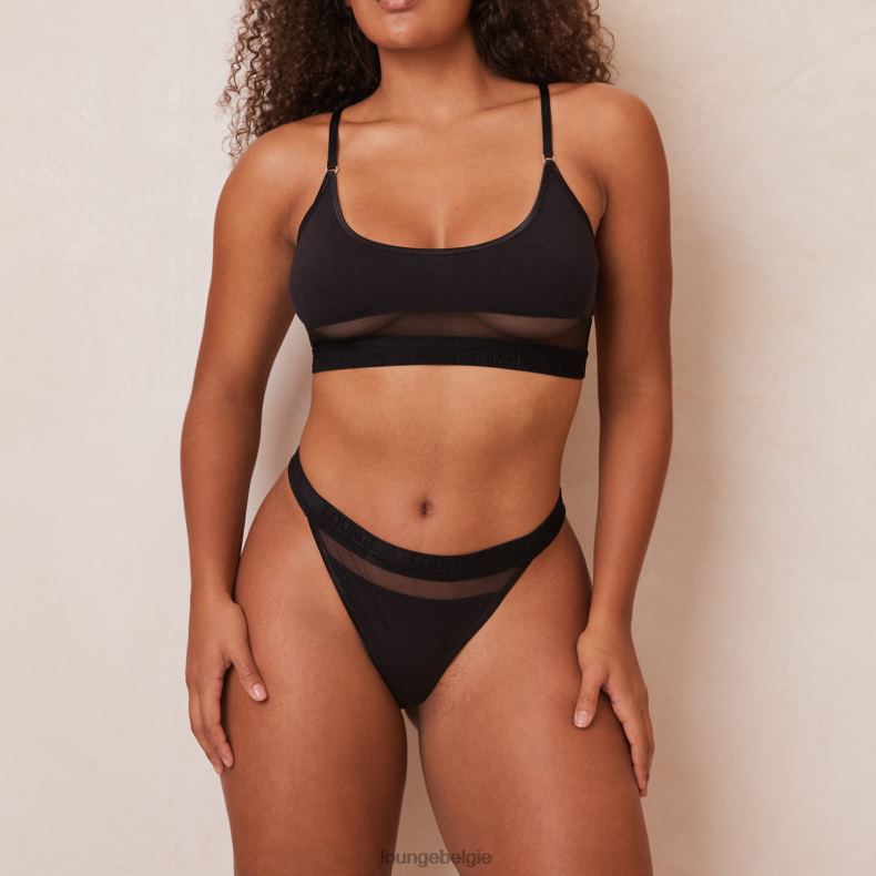 Set van mesh bh en string/slip vrouwen zwart Lounge ondergoed 008ZJ183 - Image 13