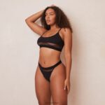 Set van mesh bh en string/slip vrouwen zwart Lounge ondergoed 008ZJ183 - Image 19