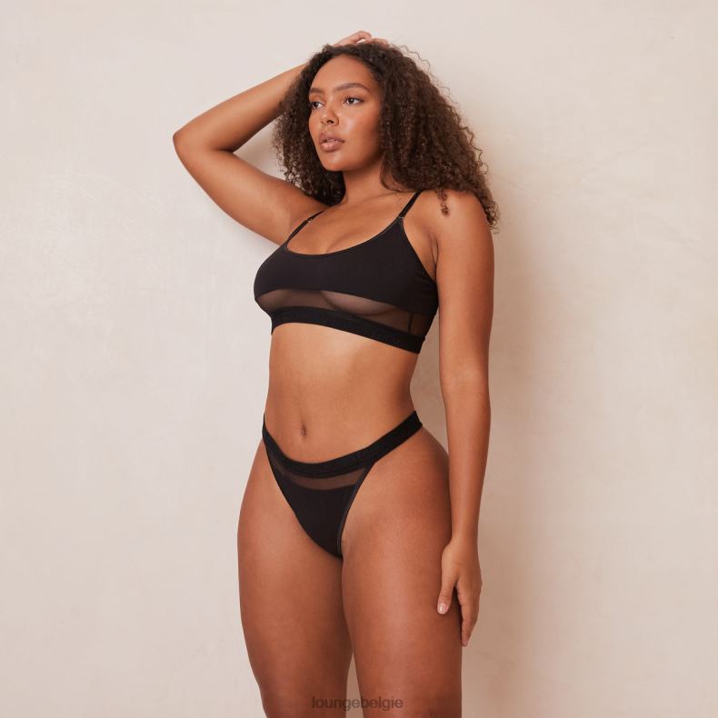 Set van mesh bh en string/slip vrouwen zwart Lounge ondergoed 008ZJ183 - Image 19