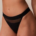 Set van mesh bh en string/slip vrouwen zwart Lounge ondergoed 008ZJ183 - Image 24