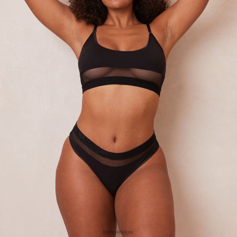 Set van mesh bh en string/slip vrouwen zwart Lounge ondergoed 008ZJ183 - Image 5