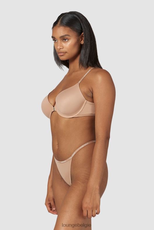 Set van T-shirt-bh en string/slip met gladde sluiting aan de voorkant vrouwen Honing Lounge ondergoed 008ZJ148 - Image 13
