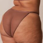 Set van T-shirtbeha en string/slip van gladde mesh vrouwen kastanje Lounge ondergoed 008ZJ122 - Image 17