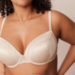 Set van zachte satijnen T-shirt-bh en string/slip vrouwen latte Lounge ondergoed 008ZJ143 - Image 12