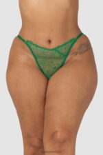 slinky slipje met open achterkant vrouwen smaragd Lounge ondergoed 008ZJ253 - Image 7