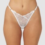 slinky slipje met open achterkant vrouwen wit Lounge ondergoed 008ZJ255