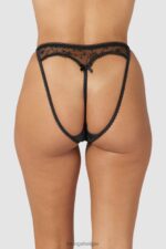 slinky slipje met open achterkant vrouwen zwart Lounge ondergoed 008ZJ252 - Image 2