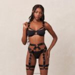 storm intimi ingesteld vrouwen zwart Lounge ondergoed 008ZJ689